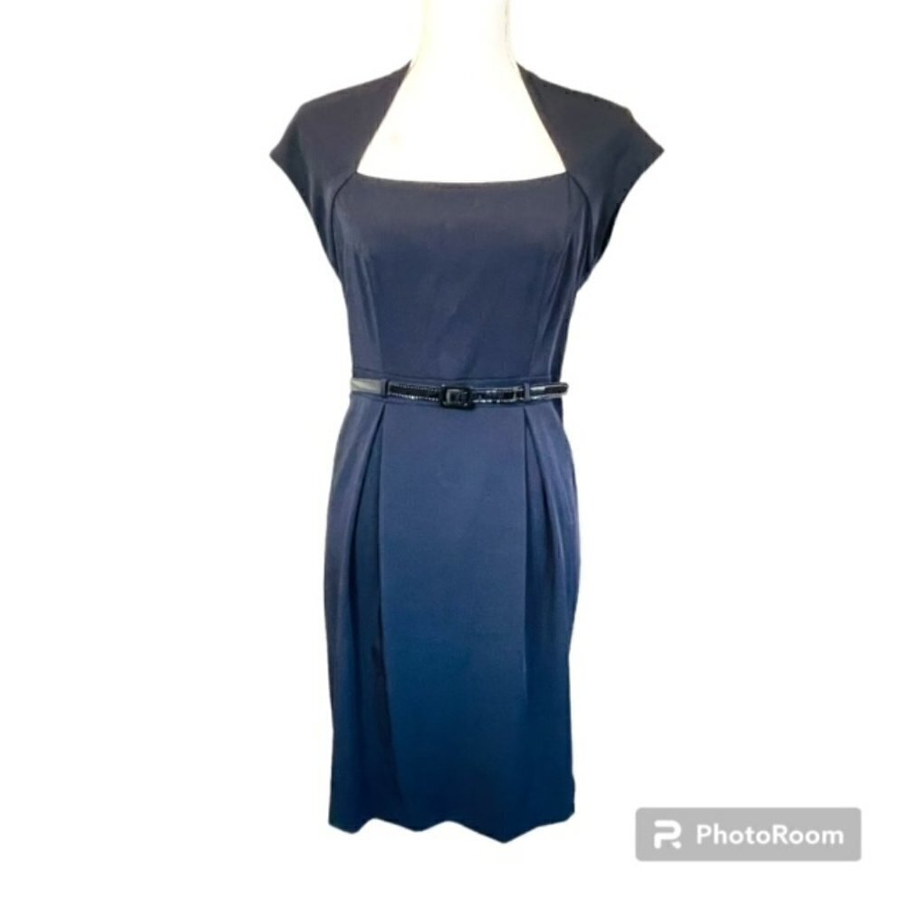 Shoshanna Sweetheart Neckline Cap Sleeve Career Sheath Dress 4